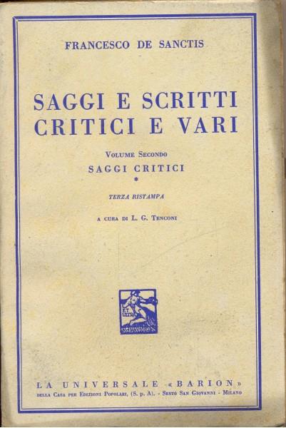 Saggi e scritti critici e varivolume secondo