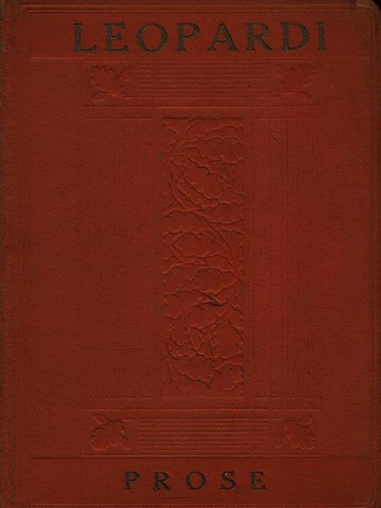 Prose - Giacomo Leopardi - copertina