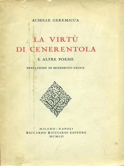 La virtù di Cenerentola - copertina