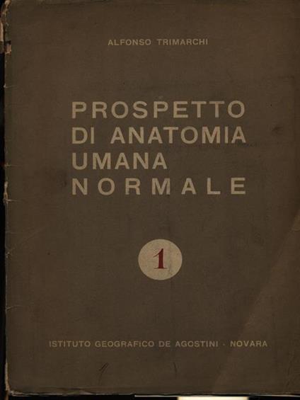 Prospetto di anatomia umana normale - Alfonso Trimarchi - copertina