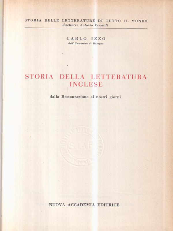 Storia della letteratura inglese 