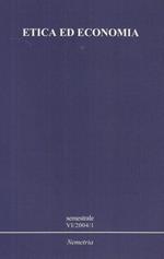 Etica ed economia VI/2004/1