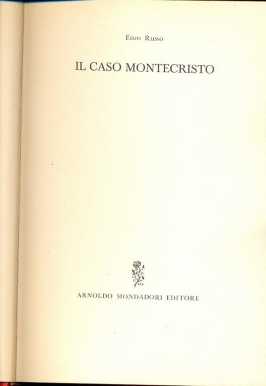 Il caso Montecristo - Enzo Russo - copertina