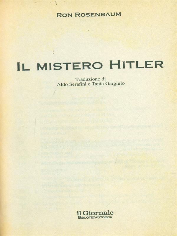Il mistero di Hitler