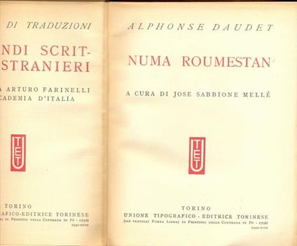 Numa Roumestan - Alphonse Daudet - copertina