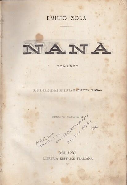 Nanà - Émile Zola - copertina