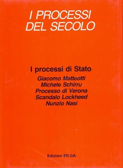 I processi del secolo: i processi di stato - copertina