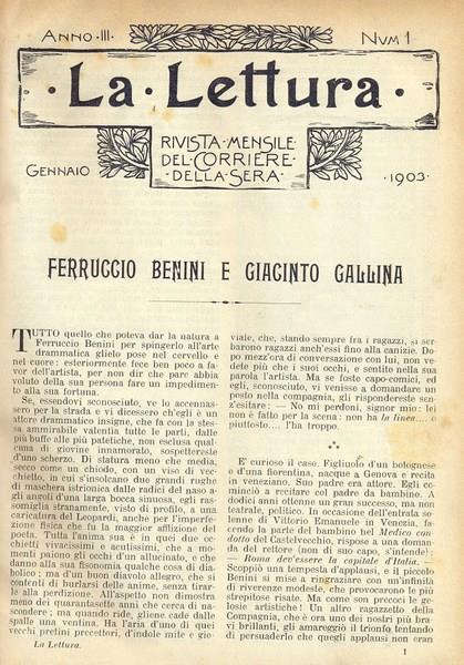 La lettura 1903 - copertina