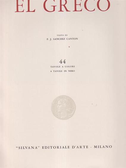 El Greco - Francisco J. Sanchez Canton - copertina