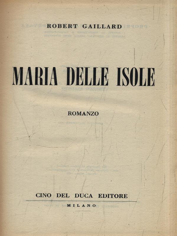 Maria delle isole