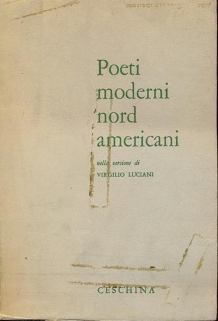 Poeti moderni nordamericani - Virgilio Luciani - copertina