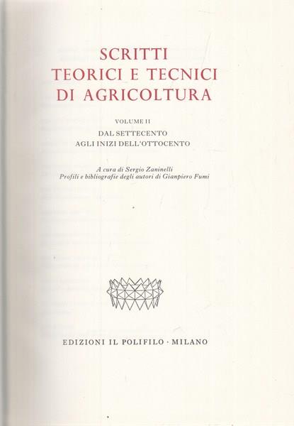 Scritti teorici di Agricoltura Vol. 2