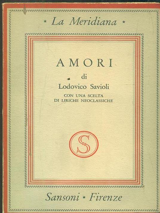 Amori - Lodovico Savioli - copertina
