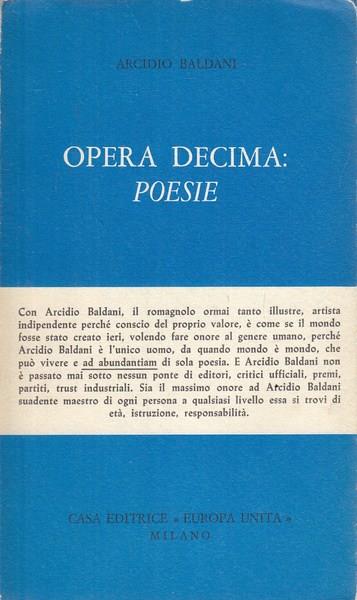 Opera decima: Poesie