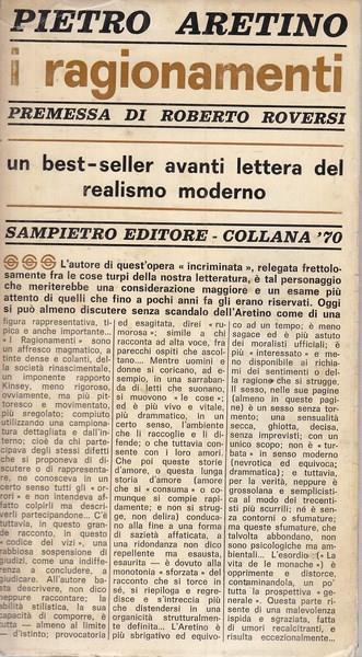 I ragionamenti - Pietro Aretino - copertina