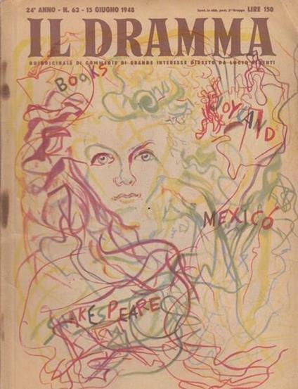 Il dramma n. 63 15 giugno 1948 Dream girl / Auto da fé - copertina