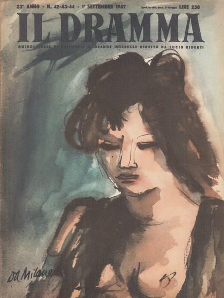 Il dramma n.42/44 1°settembre 1947 Lulù / Via dell'angelo - Frank Wedekind - copertina