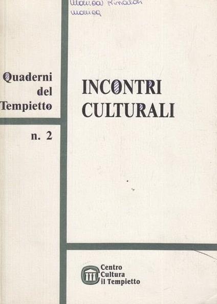 Incontri culturali - copertina