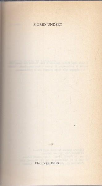 Sigrid Undset. Premio Nobel 1928 - copertina