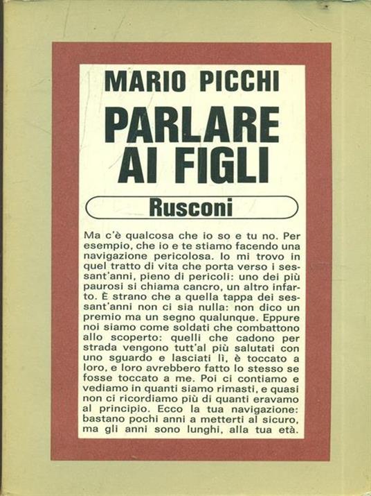 Parlare ai figli - Mario Picchi - copertina