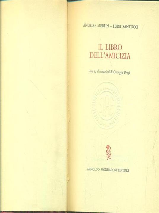 Il libro dell'amicizia - A. Merlin - copertina