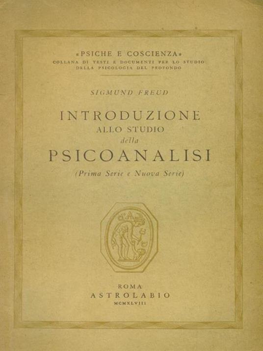 Introduzione allo studio della psicoanalisi - Sigmund Freud - copertina