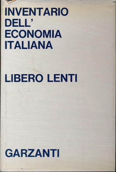 Inventario dell'economnia italiana - Libero Lenti - copertina