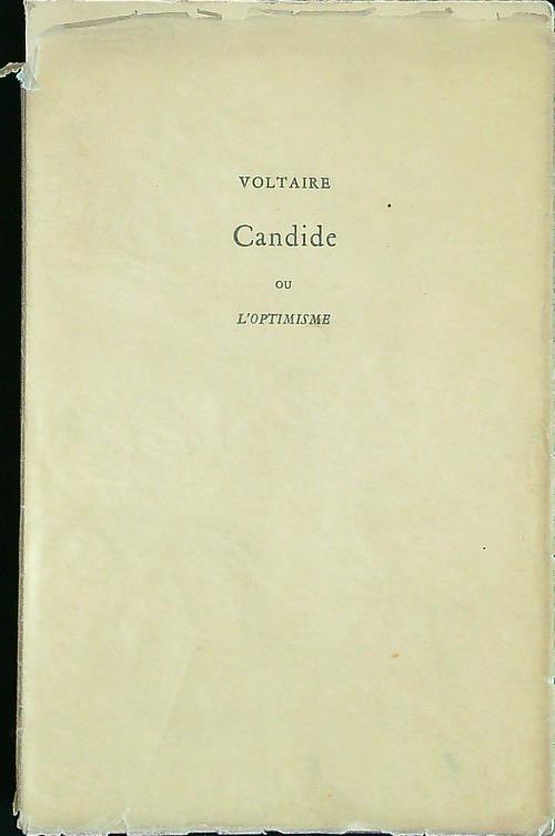 Candide ou l'optimisme - in lingua francese
