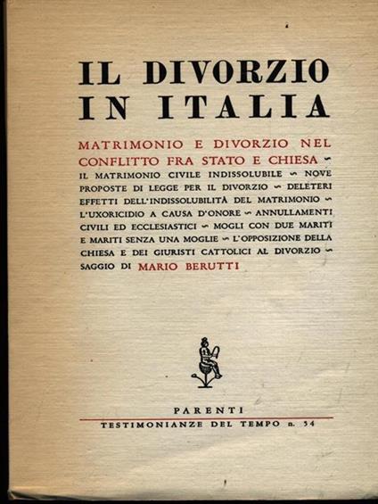 Il divorzio in Italia - Mario Berutti - copertina