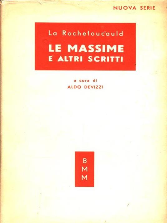 Le massime e altri scritti - François de La Rochefoucauld - copertina