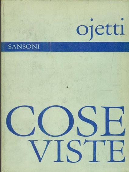 Cose viste vol.2 - Ugo Ojetti - copertina