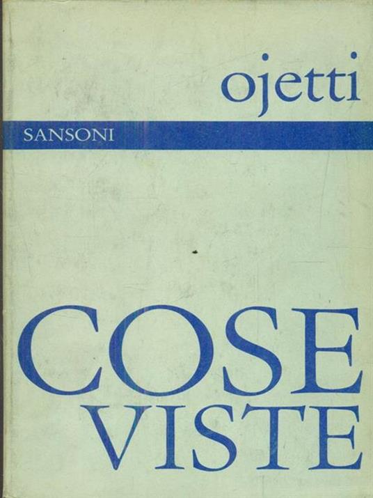 Cose viste vol.2 - Ugo Ojetti - copertina