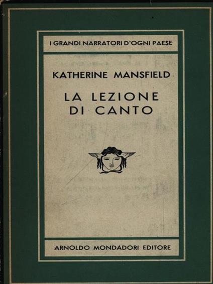La lezione di canto - Katherine Mansfield - copertina