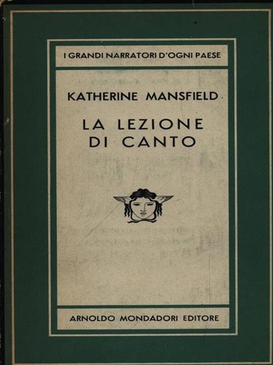 La lezione di canto - Katherine Mansfield - copertina