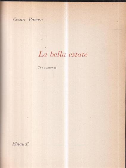 La bella estate - Cesare Pavese - copertina