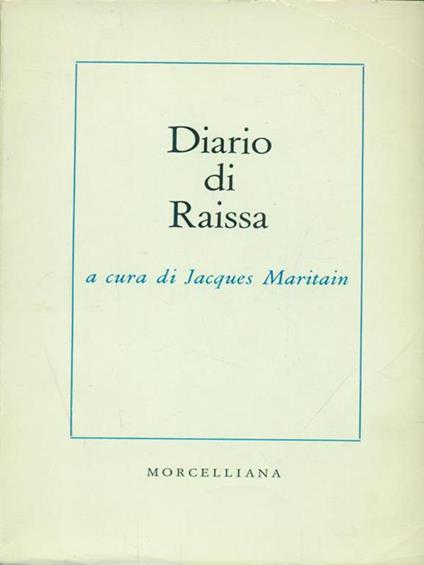 Diario di Raissa - Jacques Maritain - copertina