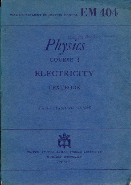 Physics course 3 electricity. In lingua inglese - copertina