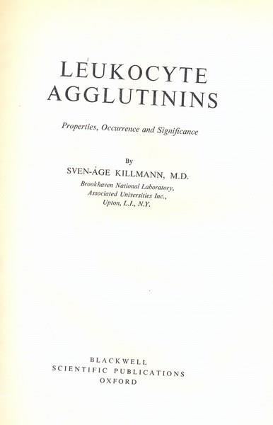 Leukocyte agglutinins - copertina