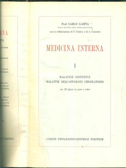 Medicina interna vol. I - Carlo Gamna - copertina
