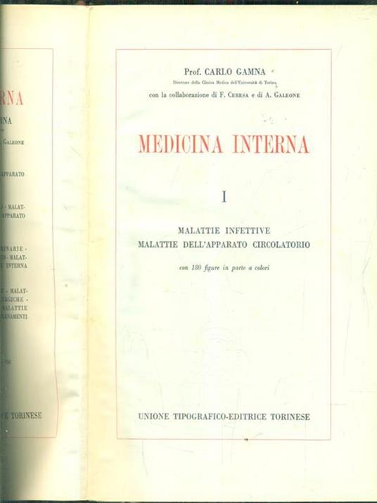 Medicina interna vol. I - Carlo Gamna - copertina