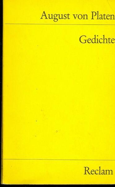 Gedichte. In lingua tedesca - August von Platen - copertina