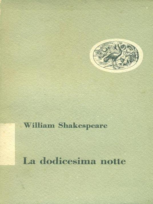 La dodicesima notte - William Shakespeare - copertina