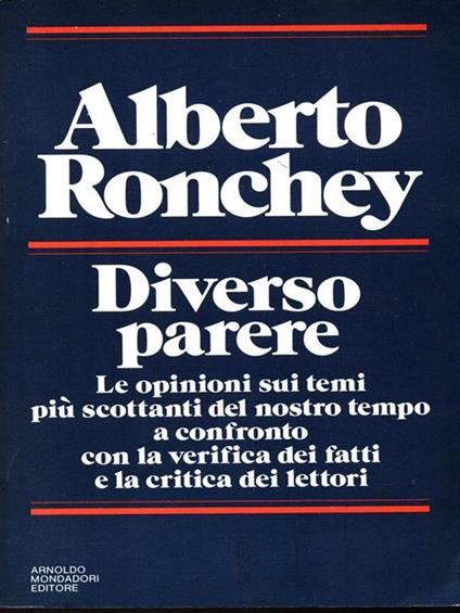 Diverso parere - Alberto Ronchey - copertina