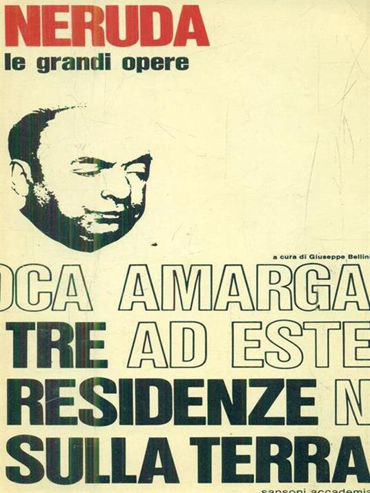 Tre residenze sulla Terra - Pablo Neruda - copertina