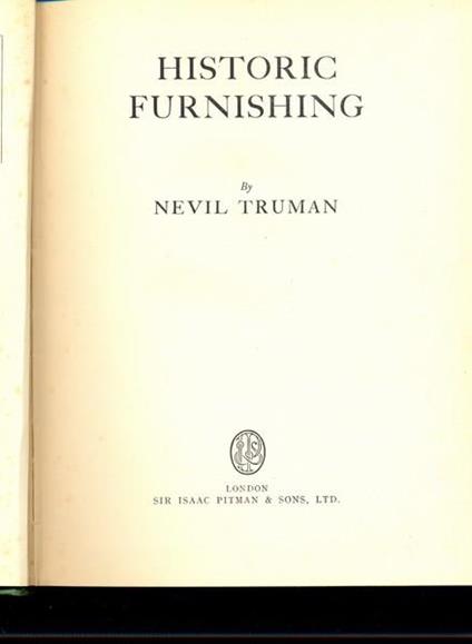 Historic furnishing - copertina