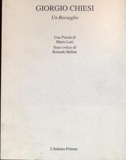 Un bersaglio - Giorgio Chiesi - copertina