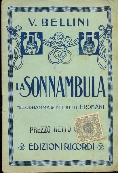 La sonnambula - Vincenzo Bellini - copertina