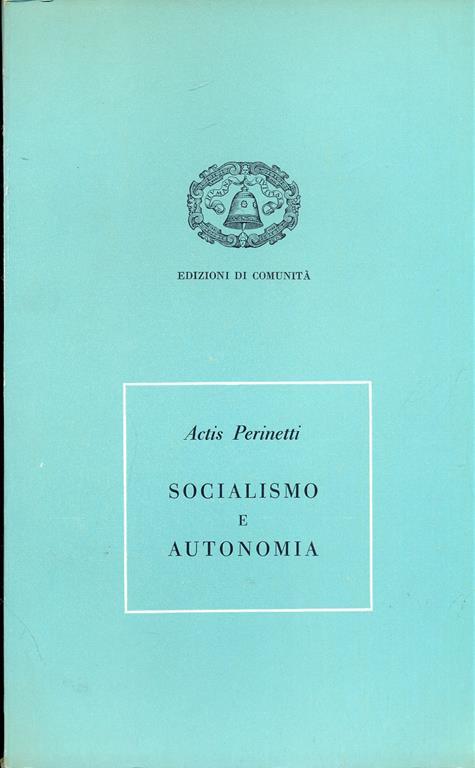 Socialismo e autonomia - copertina