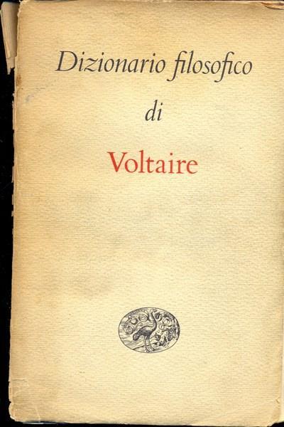 Dizionario filosofico - Voltaire - copertina