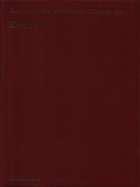 Enciclopedia Feltrinelli Fischer. 30. Diritto 1 - Giuliano Crifò - copertina